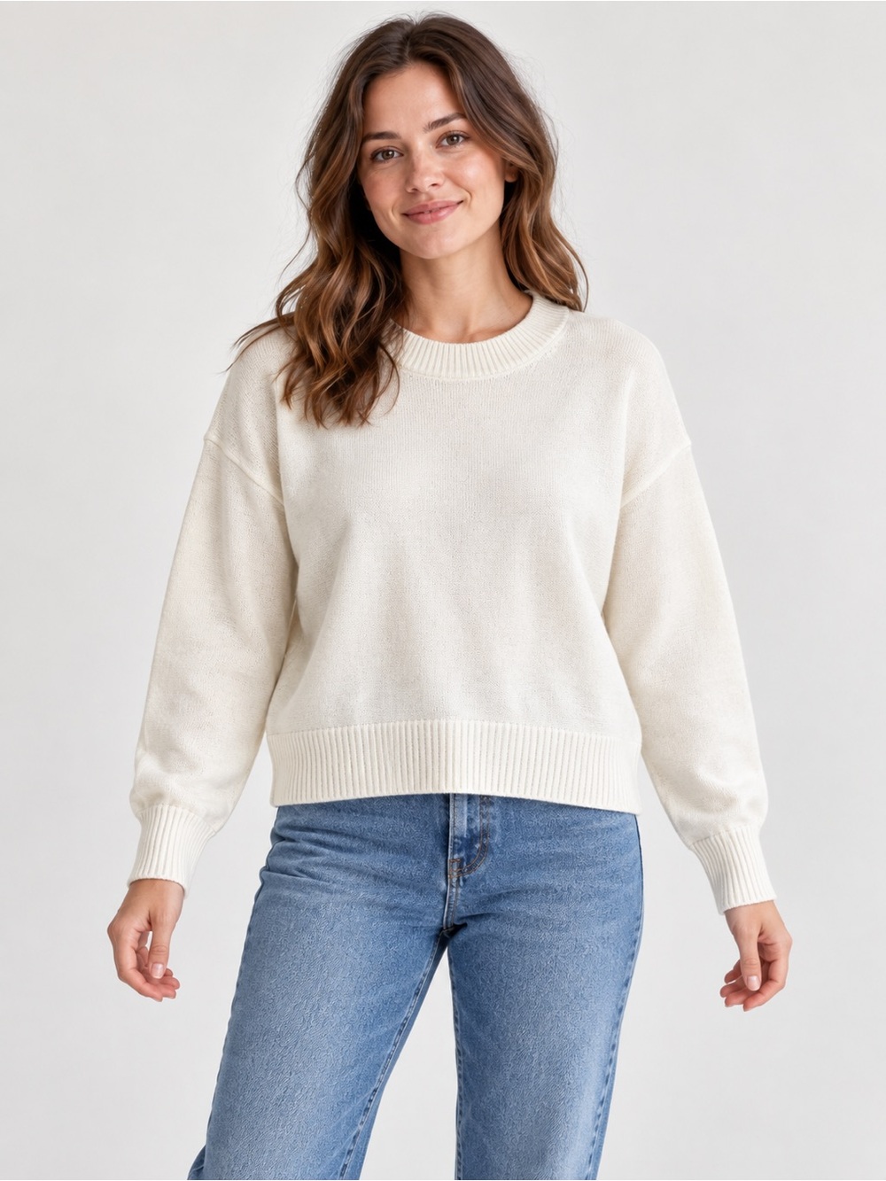 Madewell Soft Wool Boxy Crewneck Sweater Medium